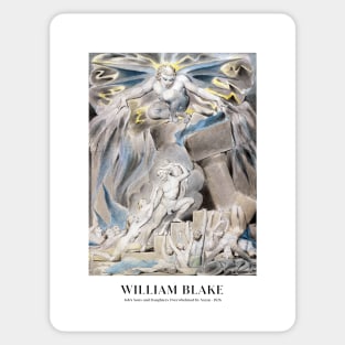 William Blake - Job's Sons and Daughters Overwhelmed by Satan Sticker